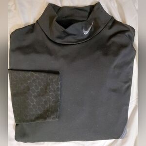Nike Pro Combat Black Mock Turtleneck Long Sleeve T-Shirt
